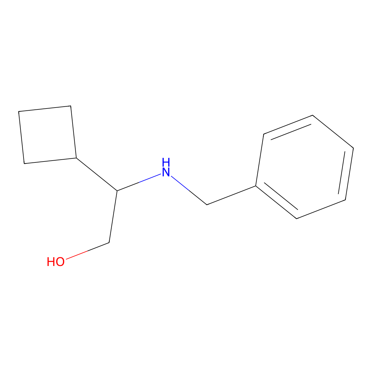 2-(Benzylamino)-2-cyclobutylethan-1-ol molecular structure, CAS 1538460-59-1