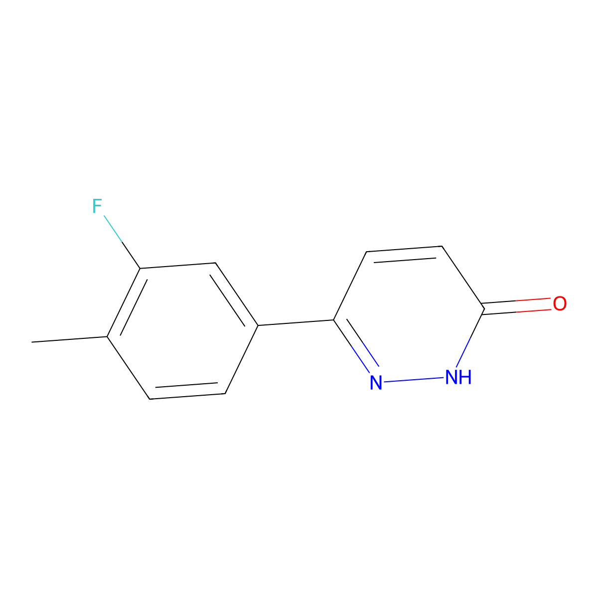 6-(3-Fluoro-4-methylphenyl)pyridazin-3(2H)-one molecular structure, CAS 1538467-30-9
