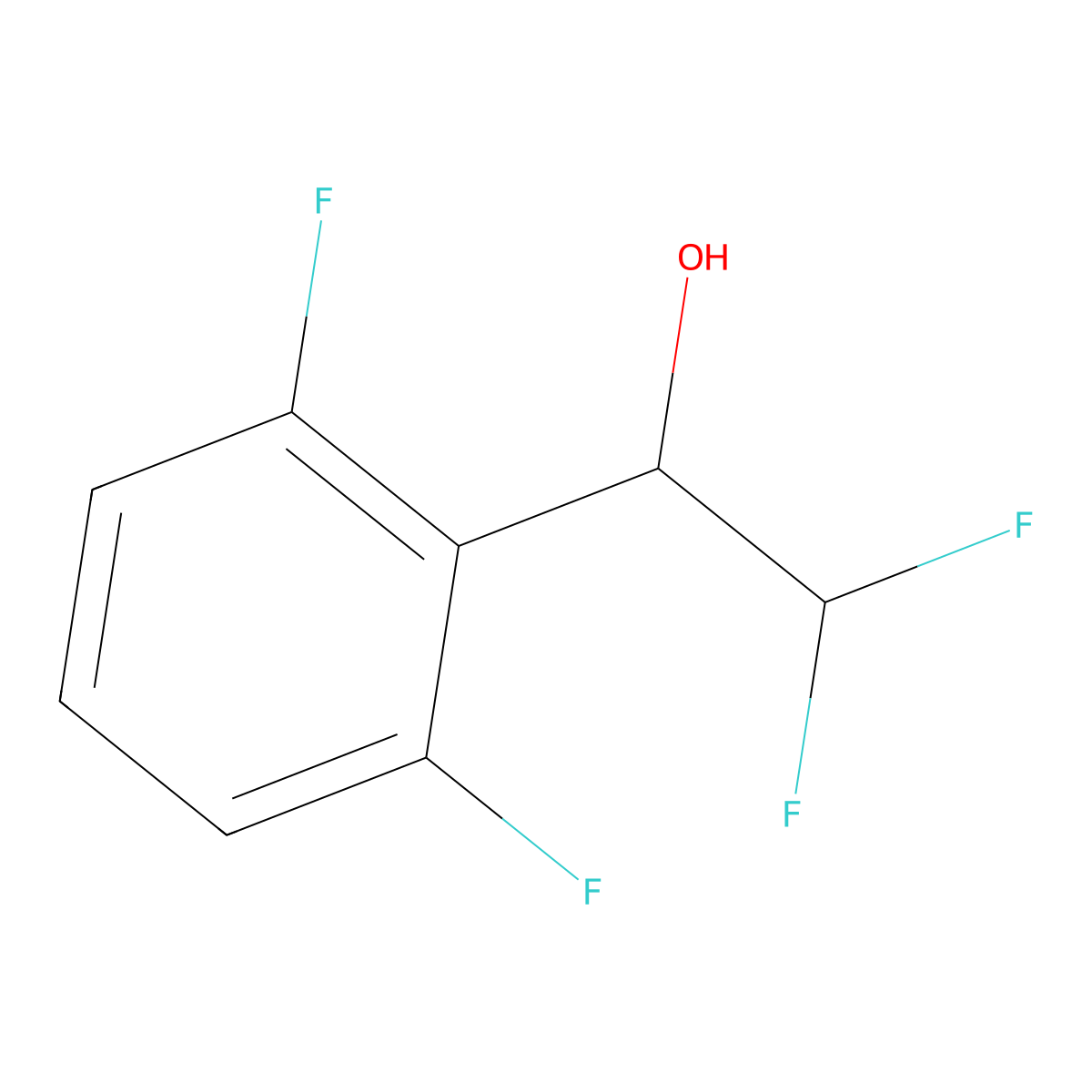 1-(2,6-Difluorophenyl)-2,2-difluoroethan-1-ol molecular structure, CAS 1538481-64-9