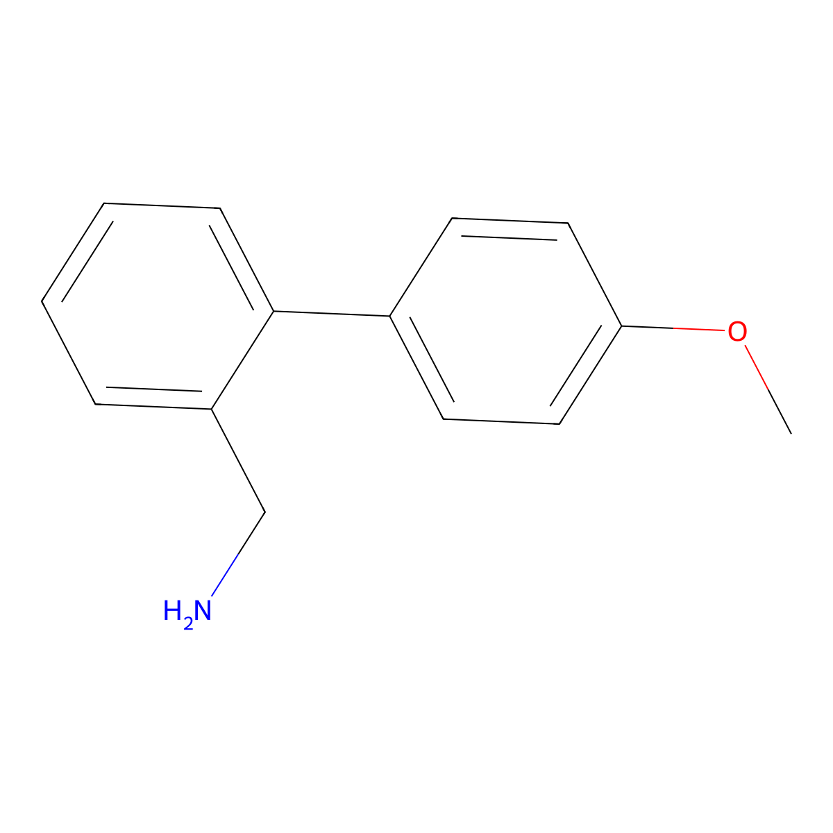 [2-(4-Methoxyphenyl)phenyl]methanamine molecular structure, CAS 153850-87-4