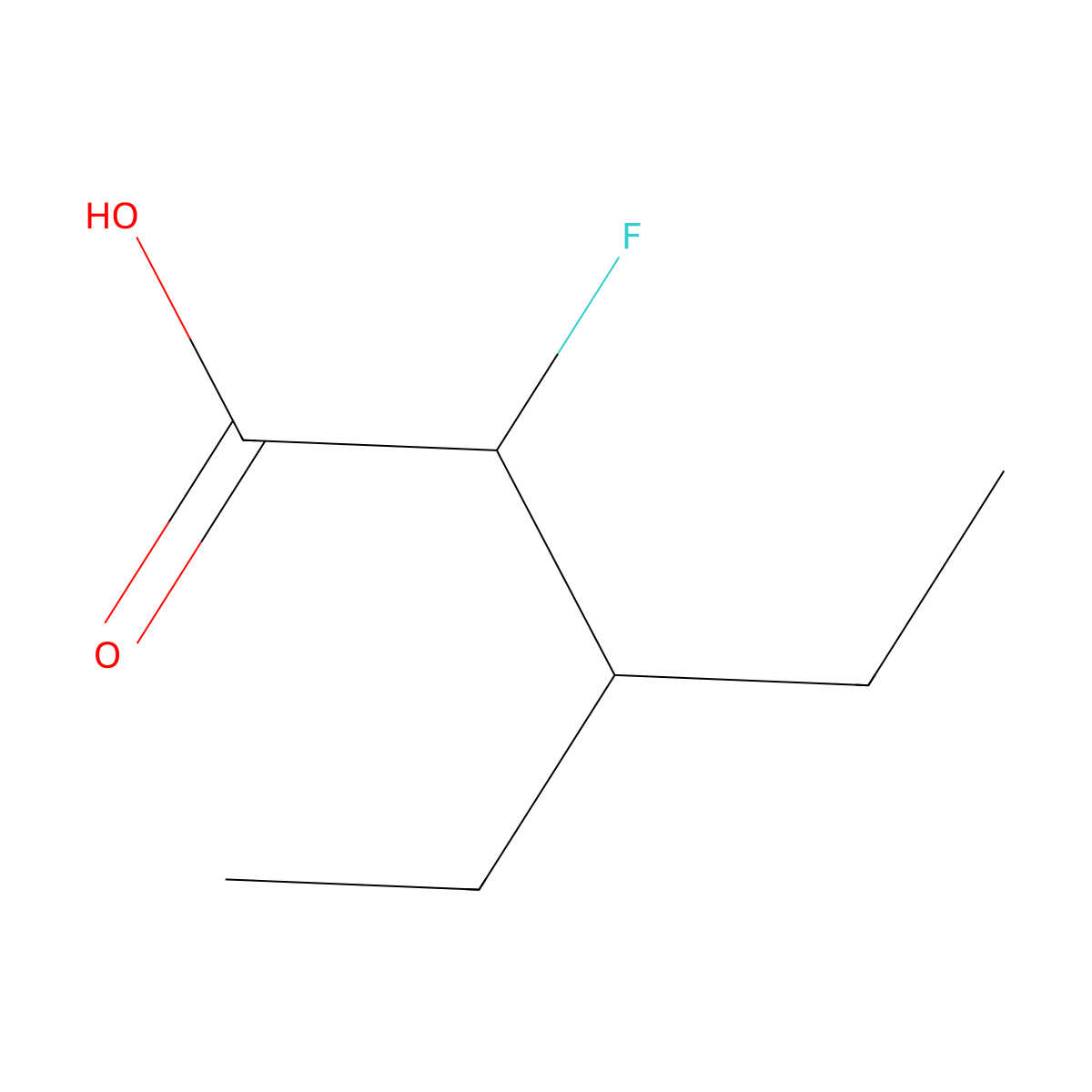 3-Ethyl-2-fluoropentanoic acid molecular structure, CAS 1538509-07-7