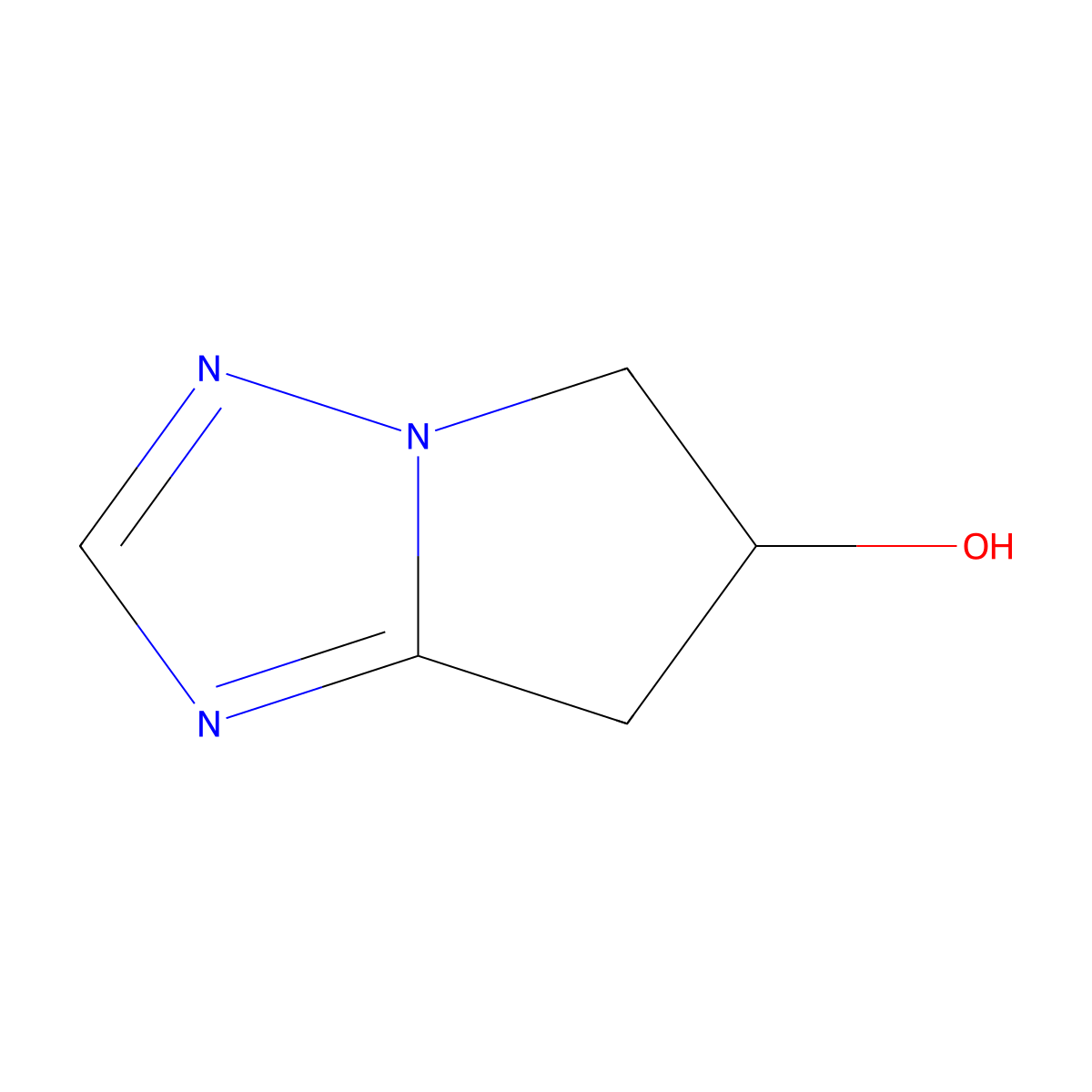 6,7-dihydro-5H-pyrrolo[1,2-b][1,2,4]triazol-6-ol molecular structure, CAS 153851-41-3