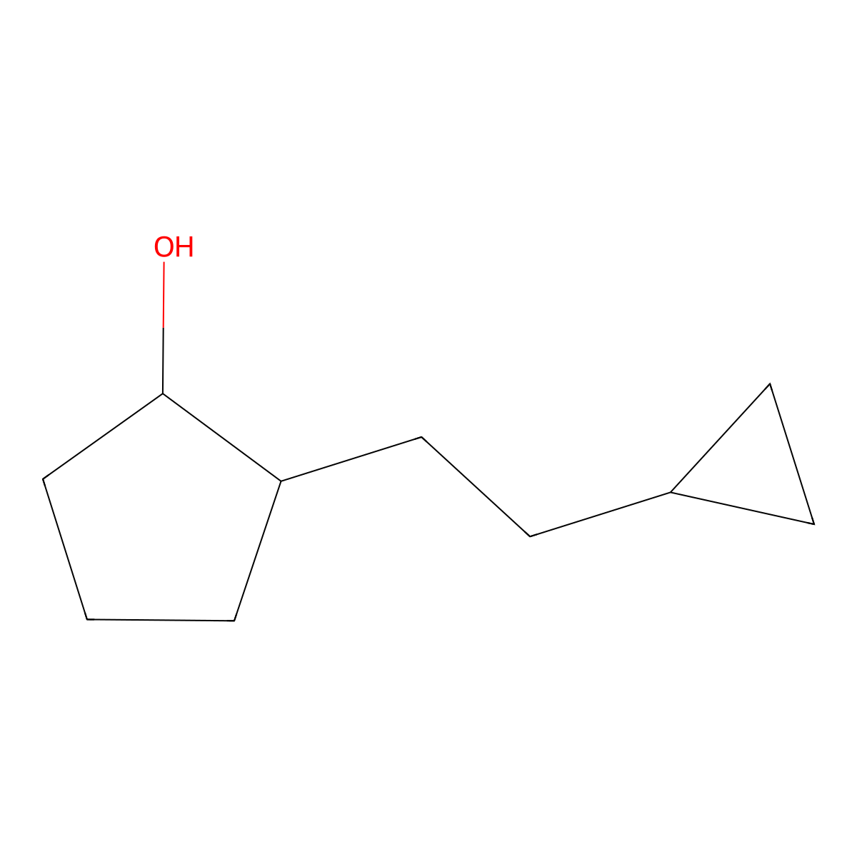 2-(2-Cyclopropylethyl)cyclopentan-1-ol molecular structure, CAS 1538511-03-3