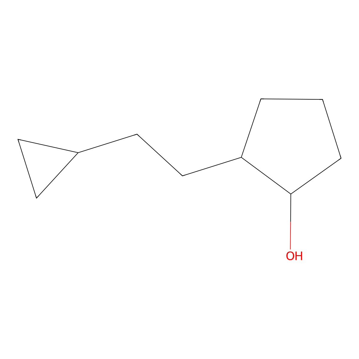 2-(2-Cyclopropylethyl)cyclopentan-1-ol molecular structure, CAS 1538511-03-3