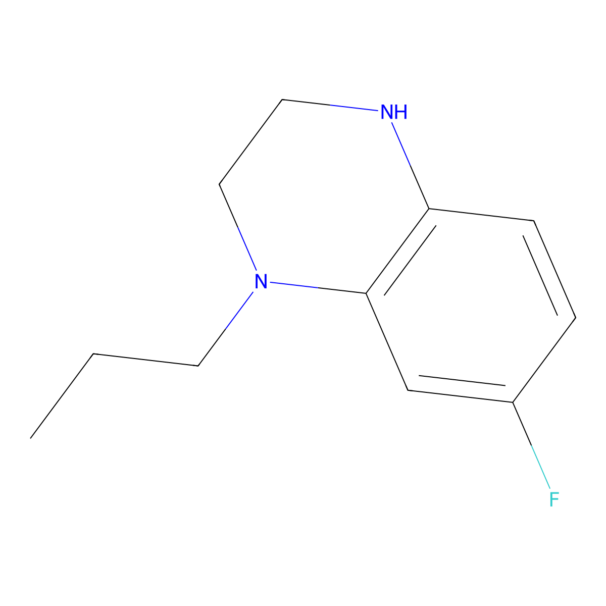 7-Fluoro-1-propyl-1,2,3,4-tetrahydroquinoxaline molecular structure, CAS 1538546-37-0