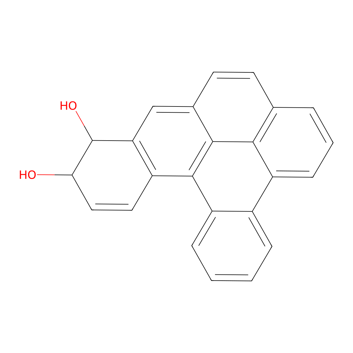 Trans-11,12-dihydroxy-11,12-dihydrodibenzo(a,l)pyrene molecular structure, CAS 153857-27-3