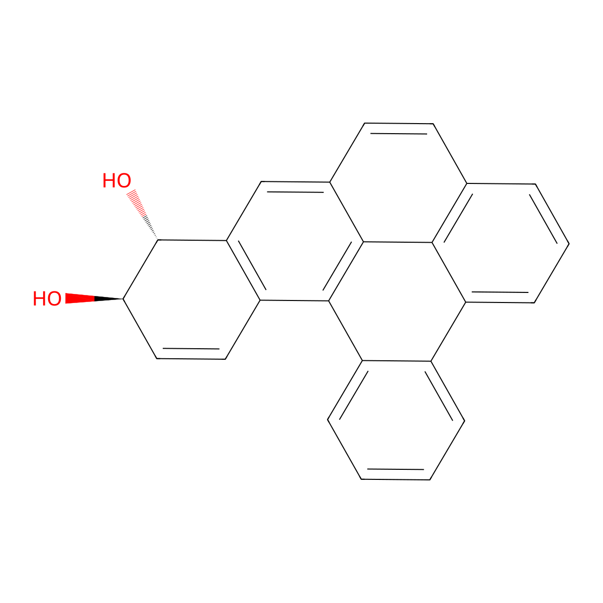 Trans-11,12-dihydroxy-11,12-dihydrodibenzo(a,l)pyrene molecular structure, CAS 153857-27-3