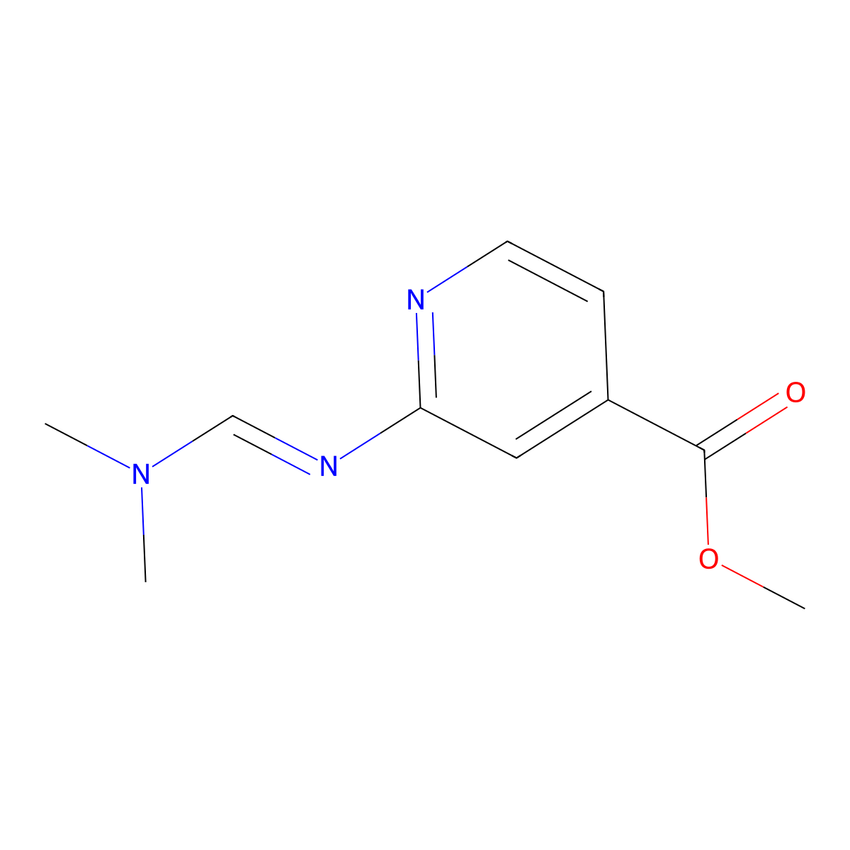 methyl (E)-2-(((dimethylamino)methylene)amino)isonicotinate molecular structure, CAS 1538575-00-6