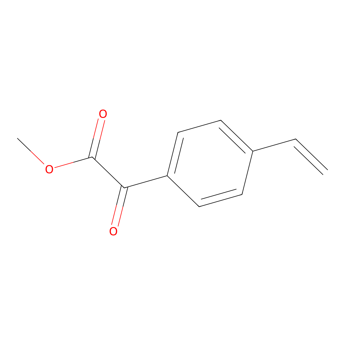 Methyl 4-ethenyl-|A-oxobenzeneacetate molecular structure, CAS 1538576-73-6