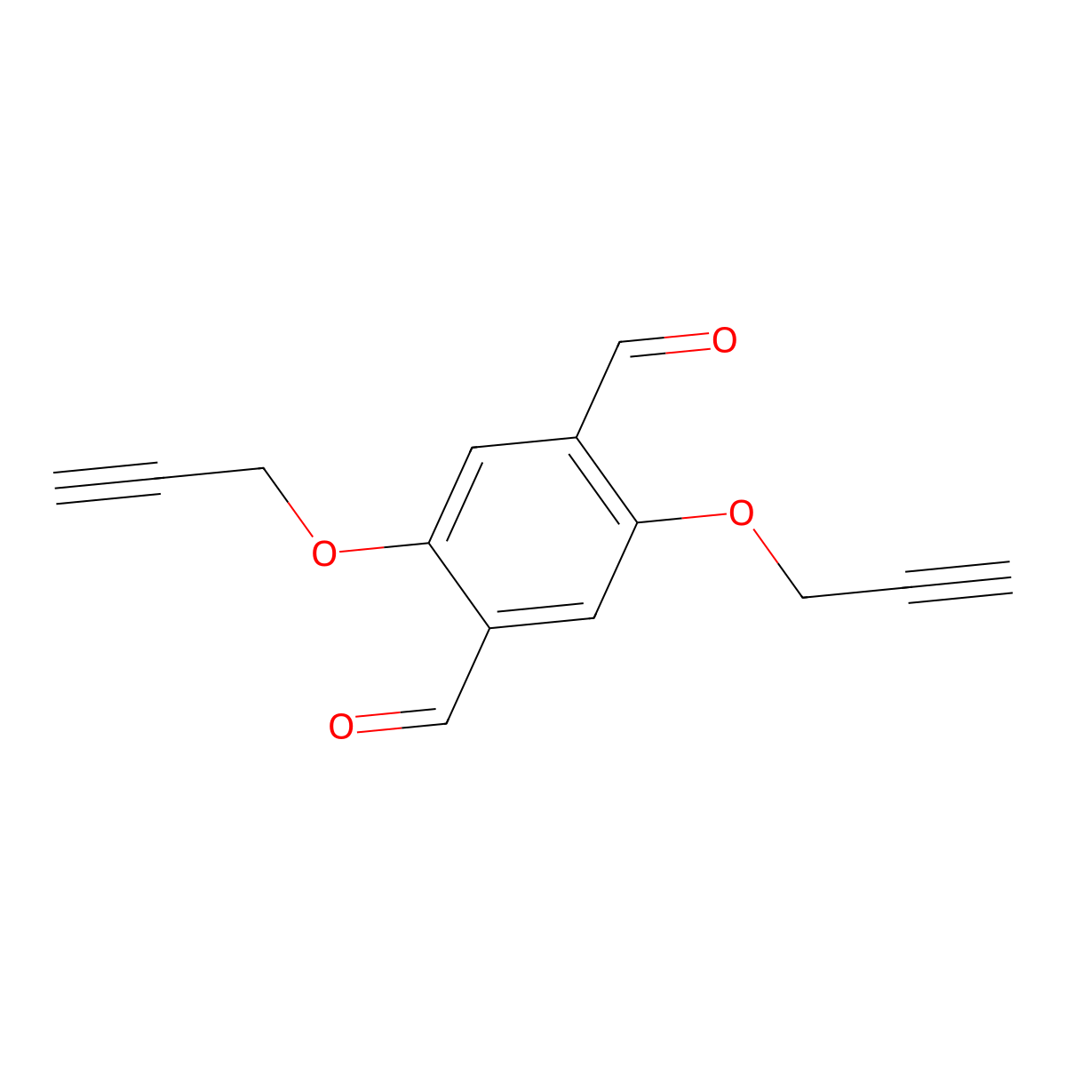 2,5-Bis(prop-2-yn-1-yloxy)terephthalaldehyde molecular structure, CAS 1538579-23-5