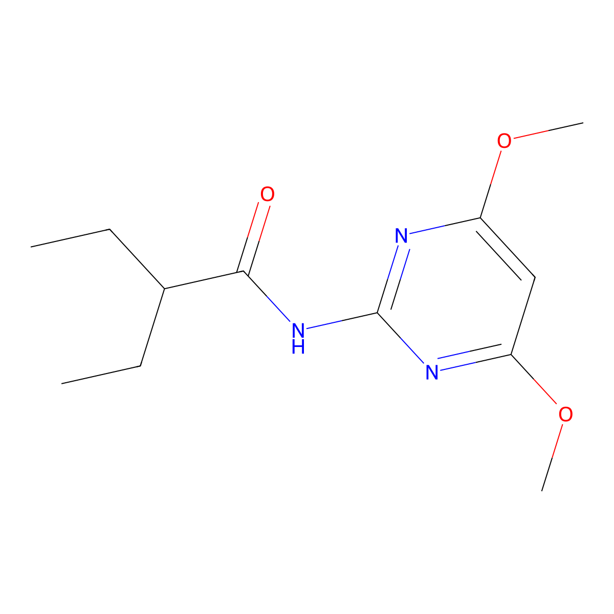 N-(4,6-dimethoxy-2-pyrimidinyl)-2-ethylbutanamide molecular structure, CAS 1538582-84-1