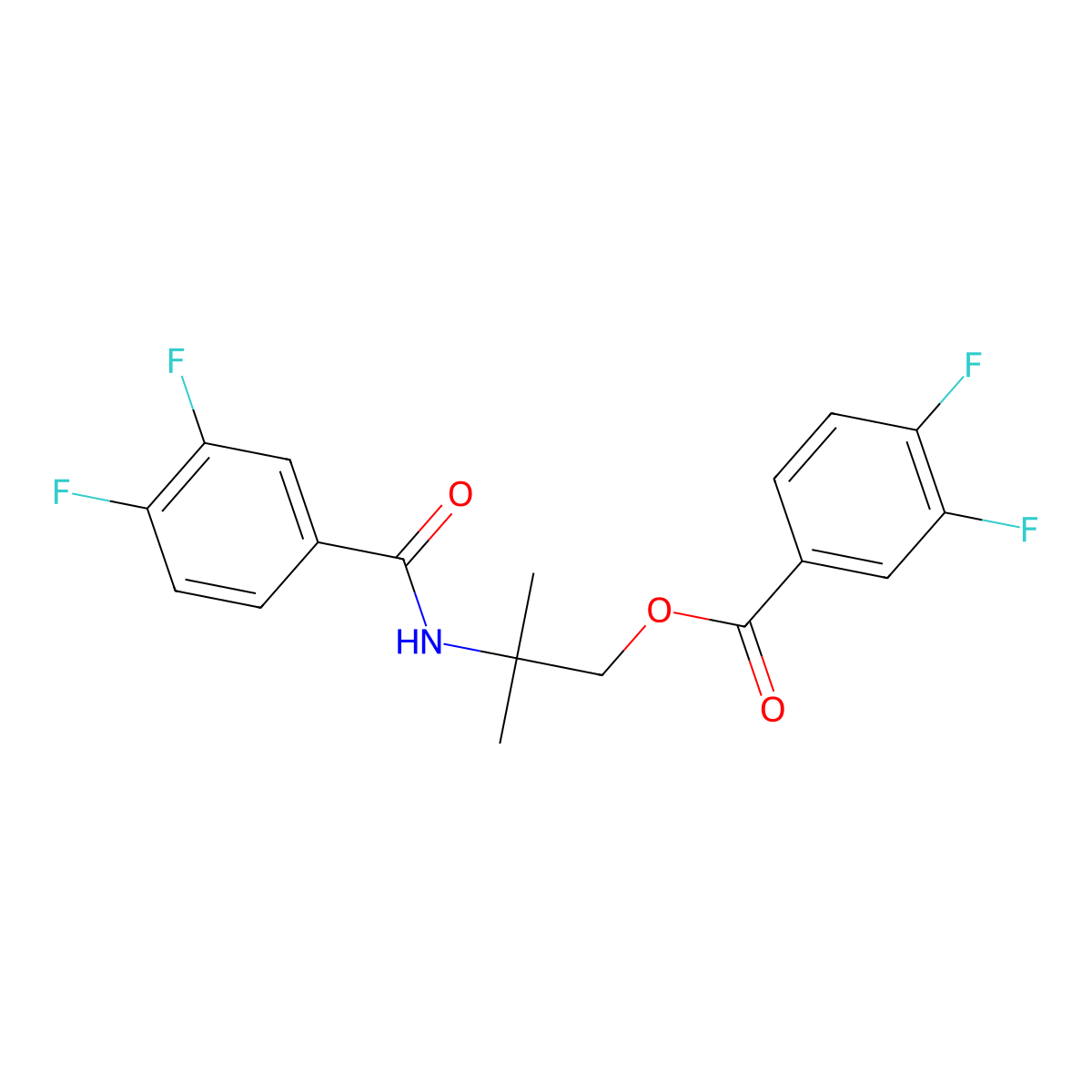 2-[(3,4-Difluorobenzoyl)amino]-2-methylpropyl 3,4-difluorobenzoate molecular structure, CAS 1538582-91-0