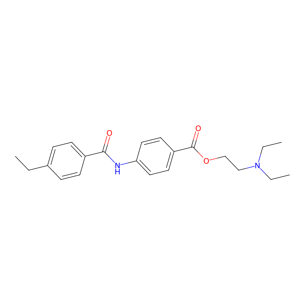 2-(Diethylamino)ethyl 4-[(4-ethylbenzoyl)amino]benzoate molecular structure, CAS 1538582-99-8