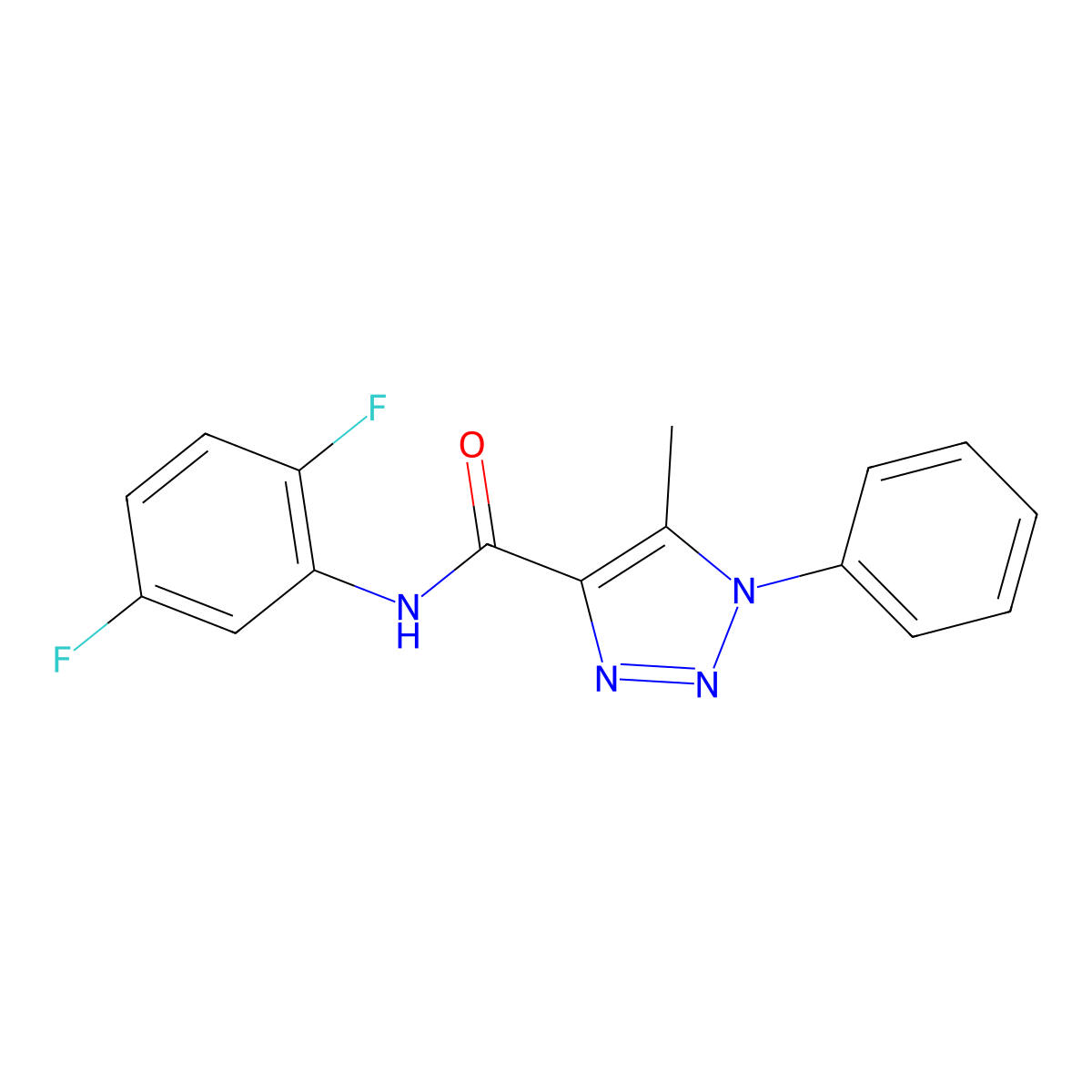 N-(2,5-difluorophenyl)-5-methyl-1-phenyl-1H-1,2,3-triazole-4-carboxamide molecular structure, CAS 1538589-71-7