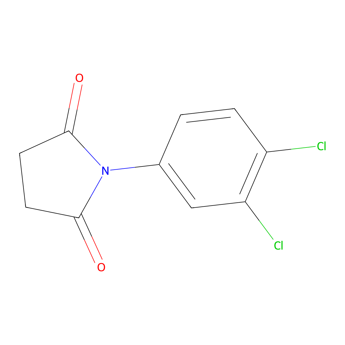 2,5-Piperidinedione, 1-(3,4-dichlorophenyl)- molecular structure, CAS 15386-58-0