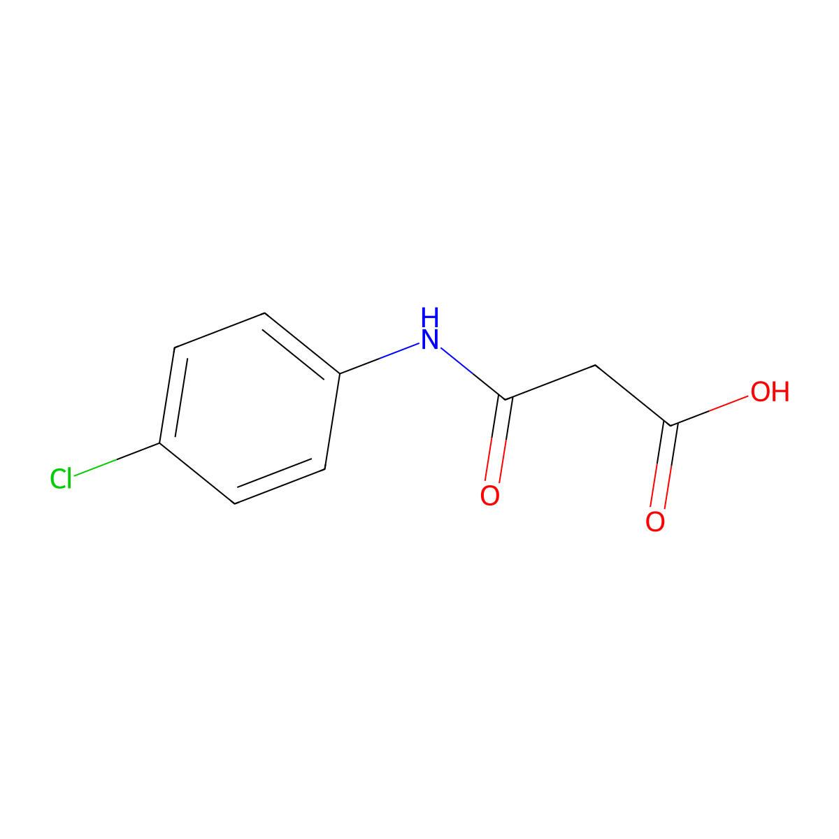 3-(4-Chloroanilino)-3-oxopropanoic acid molecular structure, CAS 15386-78-4