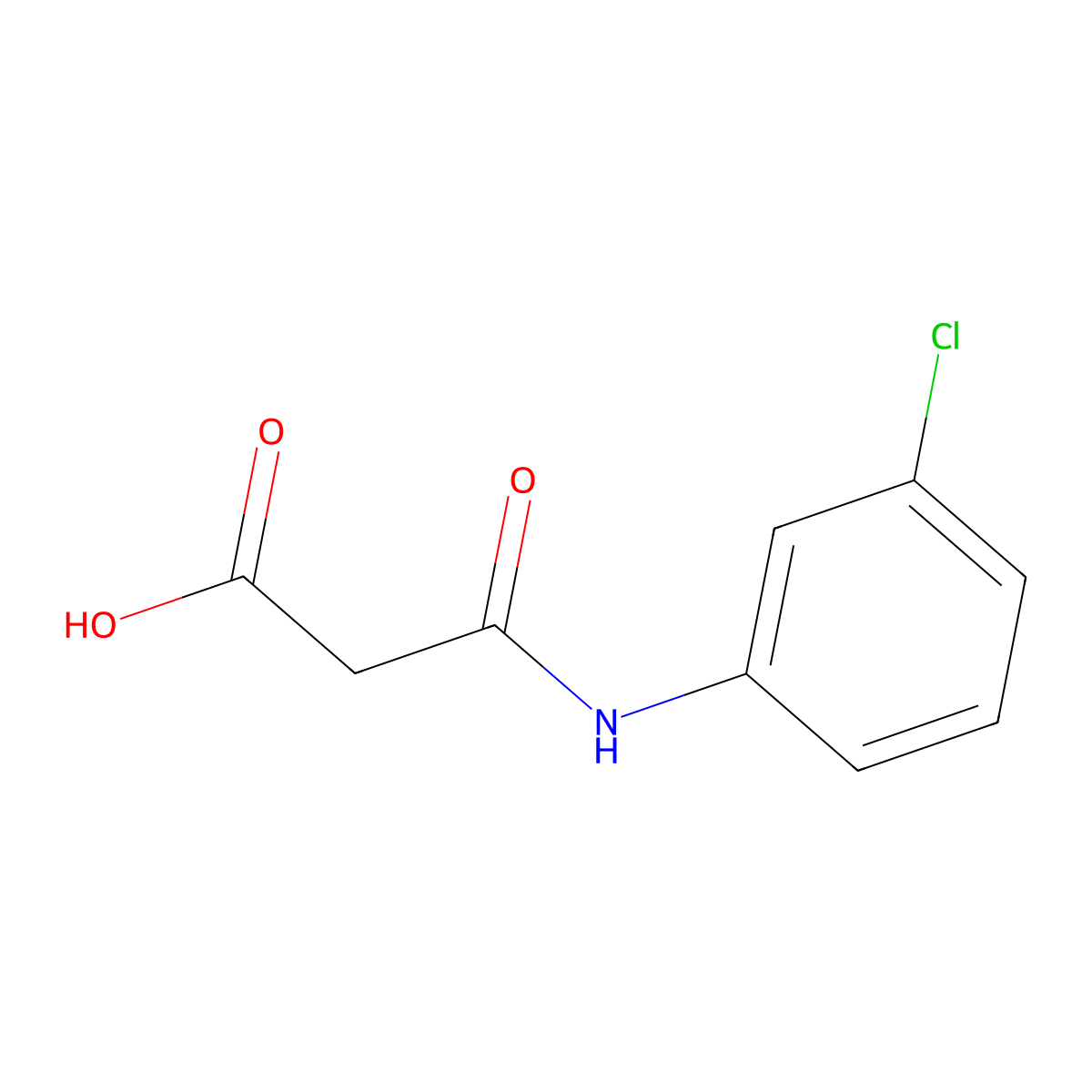 3-(3-Chloroanilino)-3-oxopropanoic acid molecular structure, CAS 15386-81-9