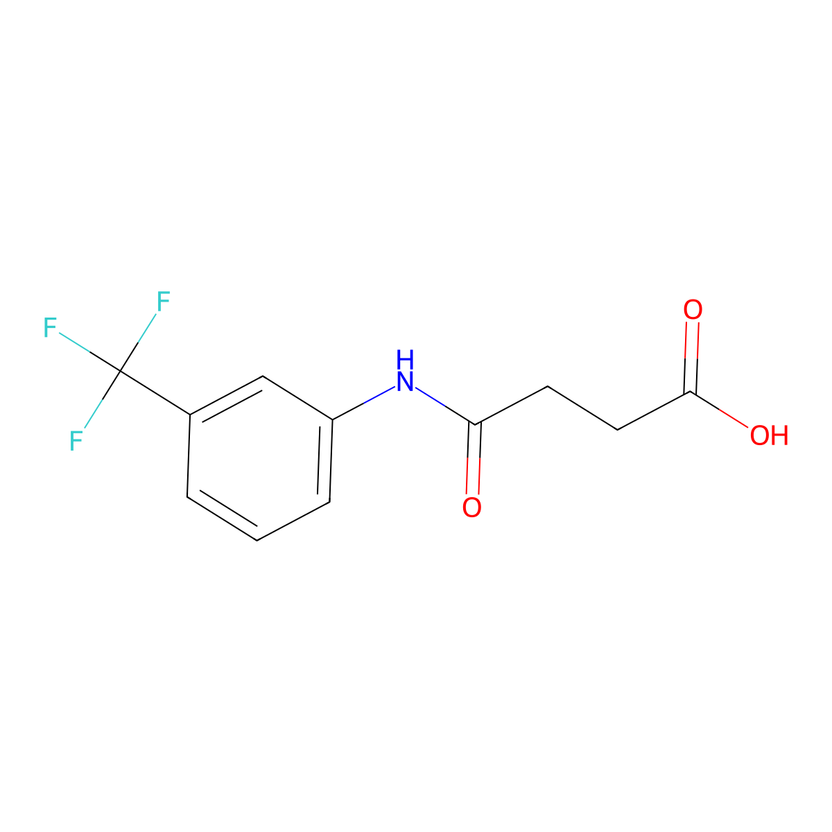 N-(3-Trifluoromethyl-phenyl)-succinamic acid molecular structure, CAS 15386-93-3