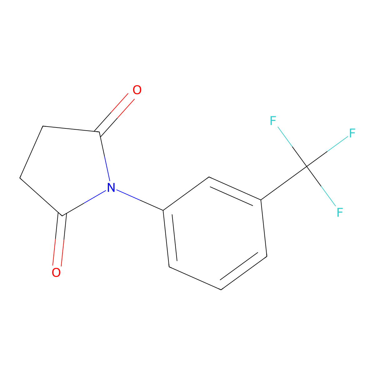 N-(3-Trifluoromethylphenyl)succinimide molecular structure, CAS 15386-94-4