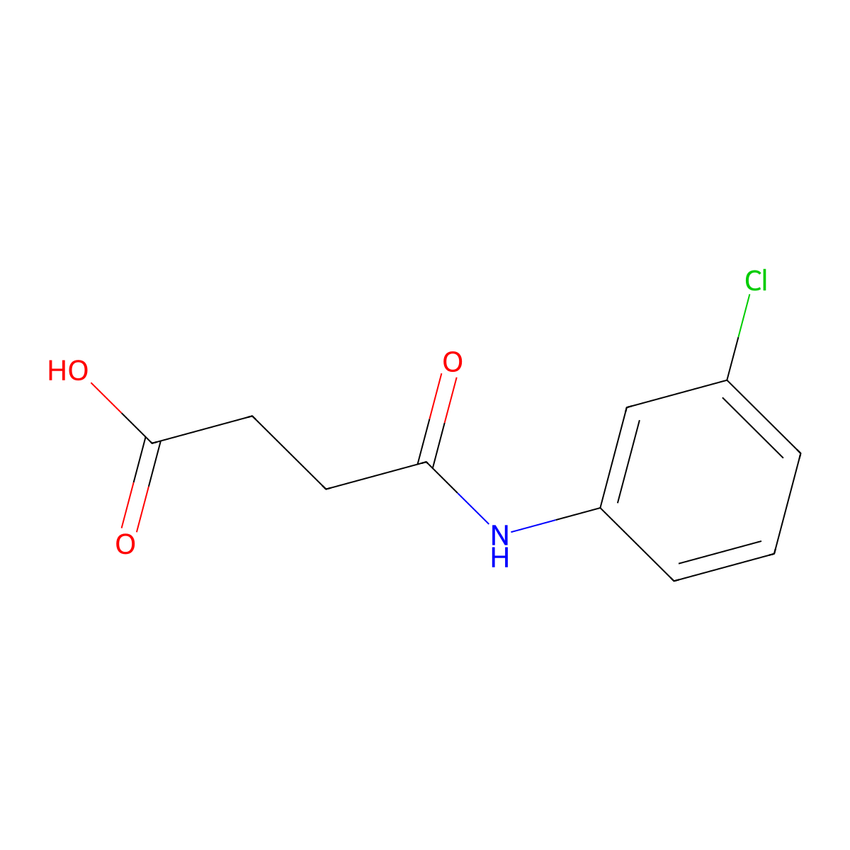 4-[(3-Chlorophenyl)amino]-4-oxobutanoic acid molecular structure, CAS 15386-96-6