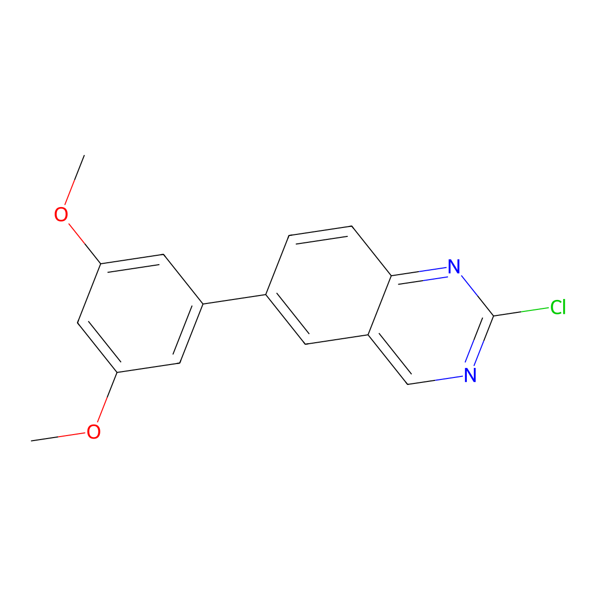 2-Chloro-6-(3,5-dimethoxyphenyl)quinazoline molecular structure, CAS 1538605-05-8