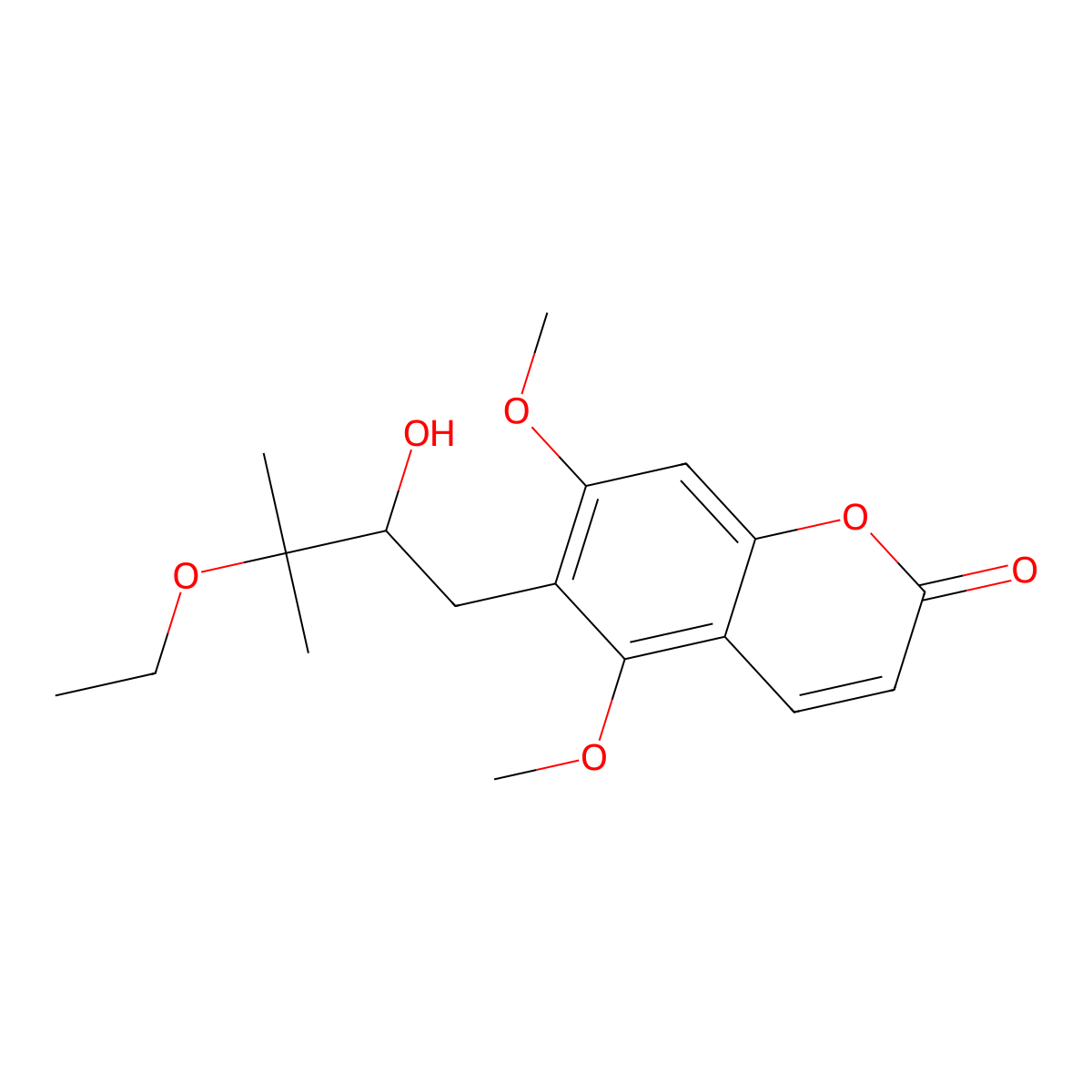 Toddalolactone 3'-O-ethyl ether molecular structure, CAS 1538607-30-5