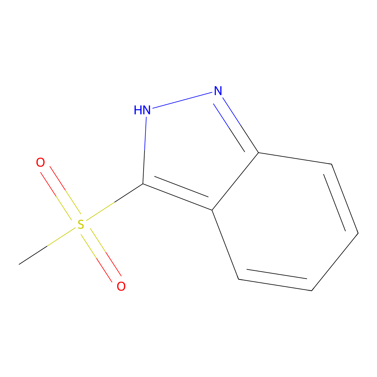 3-methanesulfonyl-1H-indazole molecular structure, CAS 1538626-57-1