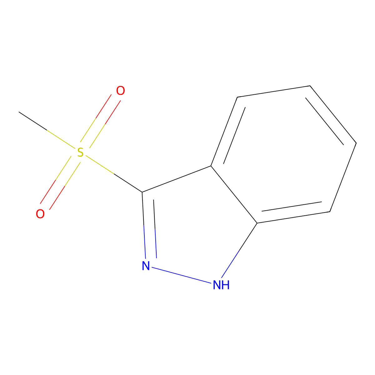 3-methanesulfonyl-1H-indazole molecular structure, CAS 1538626-57-1