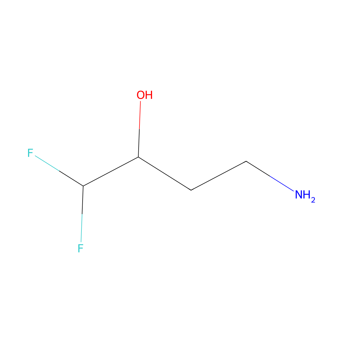 4-Amino-1,1-difluorobutan-2-ol molecular structure, CAS 1538626-71-9