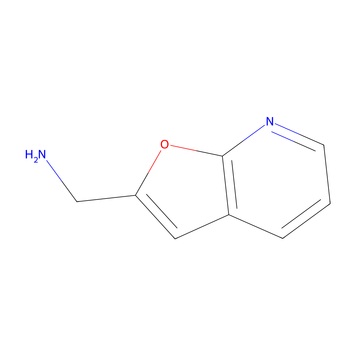 Furo[2,3-b]pyridine-2-methanamine molecular structure, CAS 153863-89-9