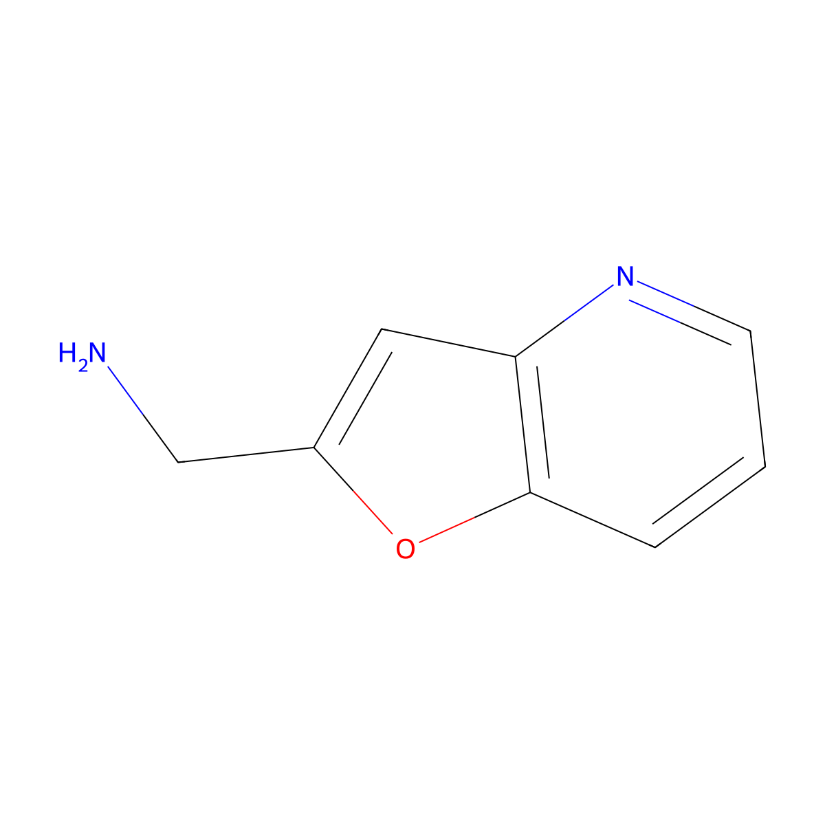 Furo[3,2-b]pyridine-2-methanamine molecular structure, CAS 153863-90-2
