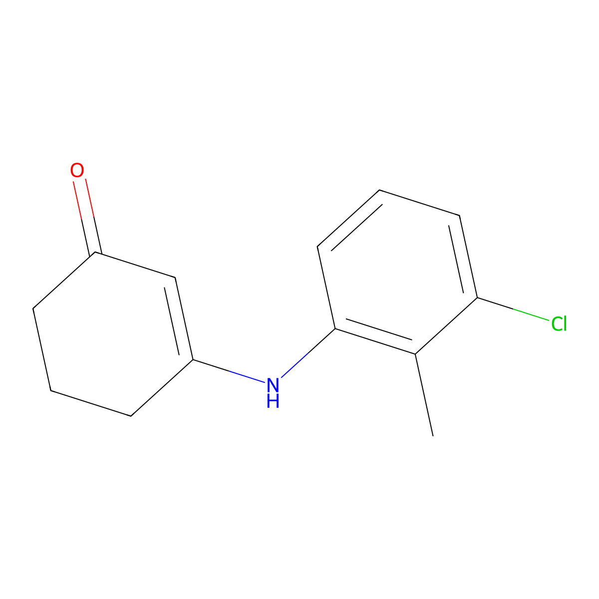 3-[(3-Chloro-2-methylphenyl)amino]cyclohex-2-en-1-one molecular structure, CAS 153865-45-3