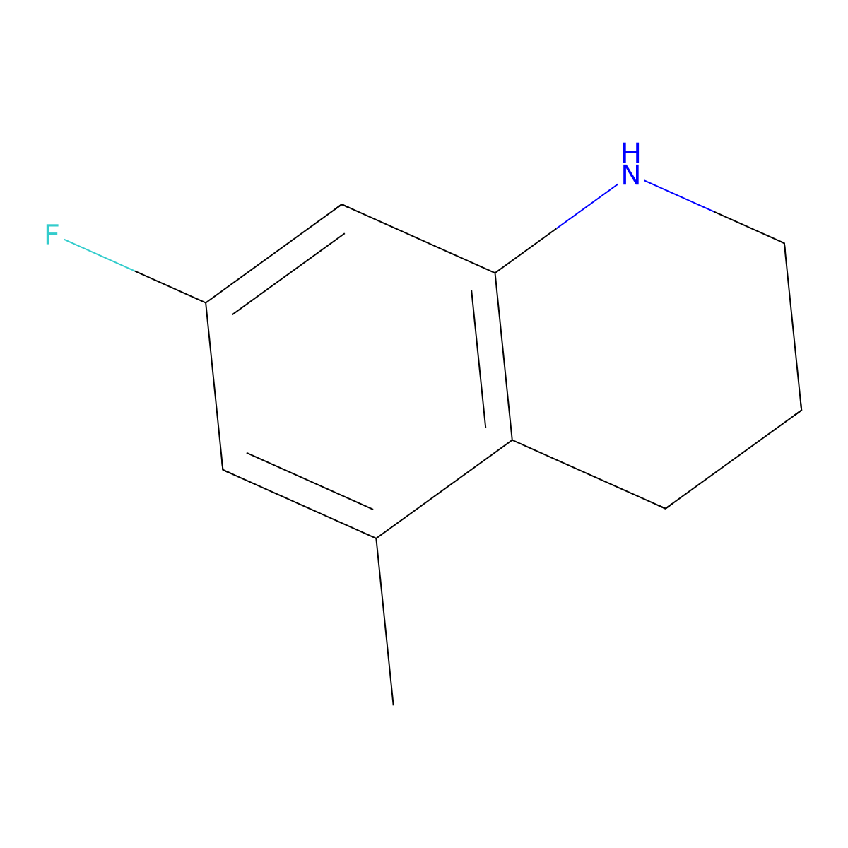 7-Fluoro-5-methyl-1,2,3,4-tetrahydroquinoline molecular structure, CAS 1538674-31-5
