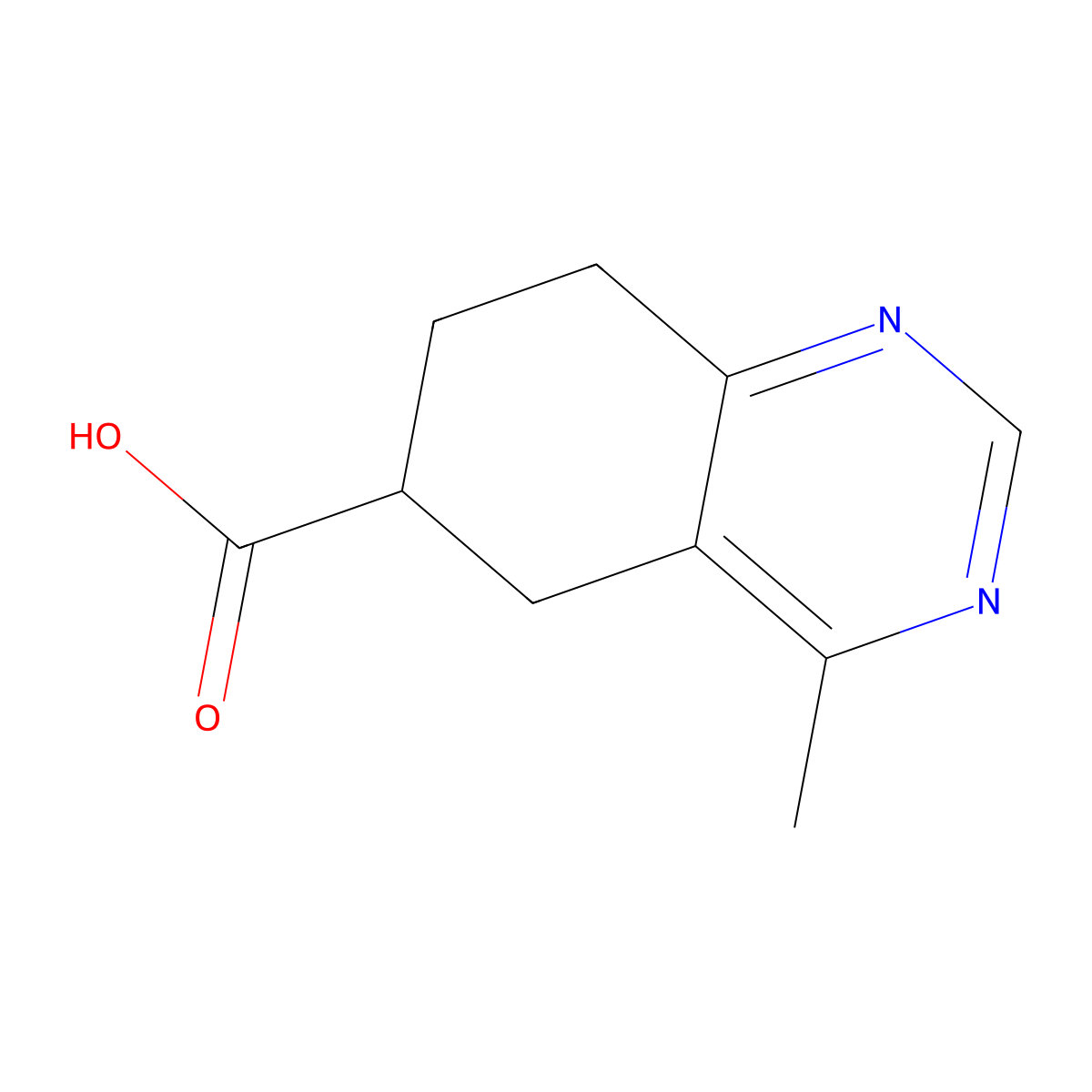 4-Methyl-5,6,7,8-tetrahydroquinazoline-6-carboxylic acid molecular structure, CAS 1538681-13-8