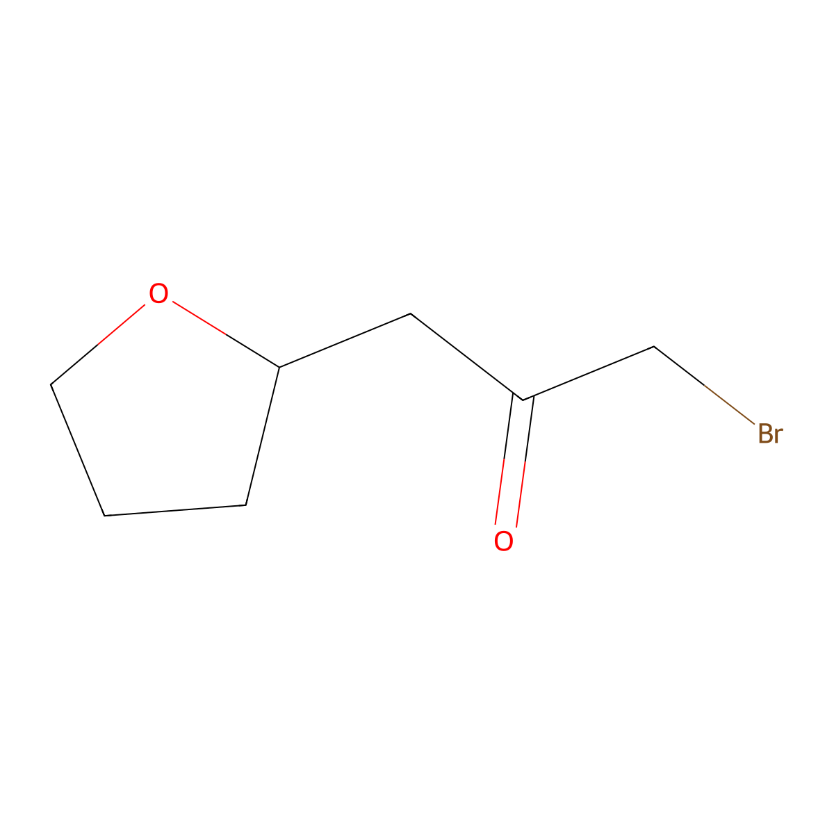 1-Bromo-3-(oxolan-2-yl)propan-2-one molecular structure, CAS 1538694-77-7