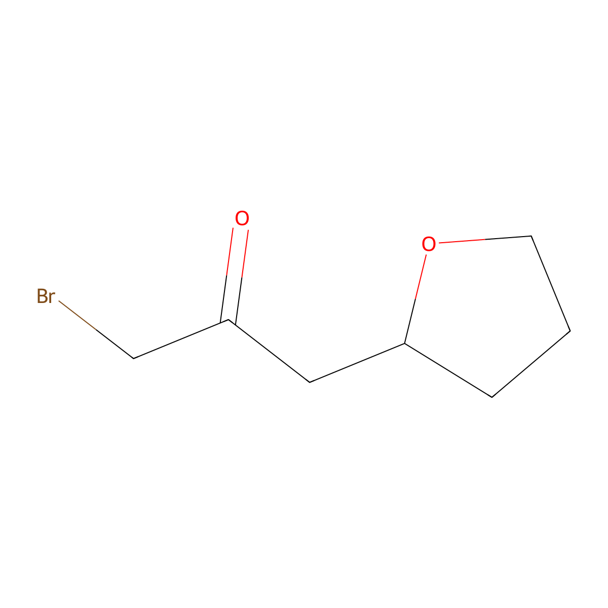 1-Bromo-3-(oxolan-2-yl)propan-2-one molecular structure, CAS 1538694-77-7