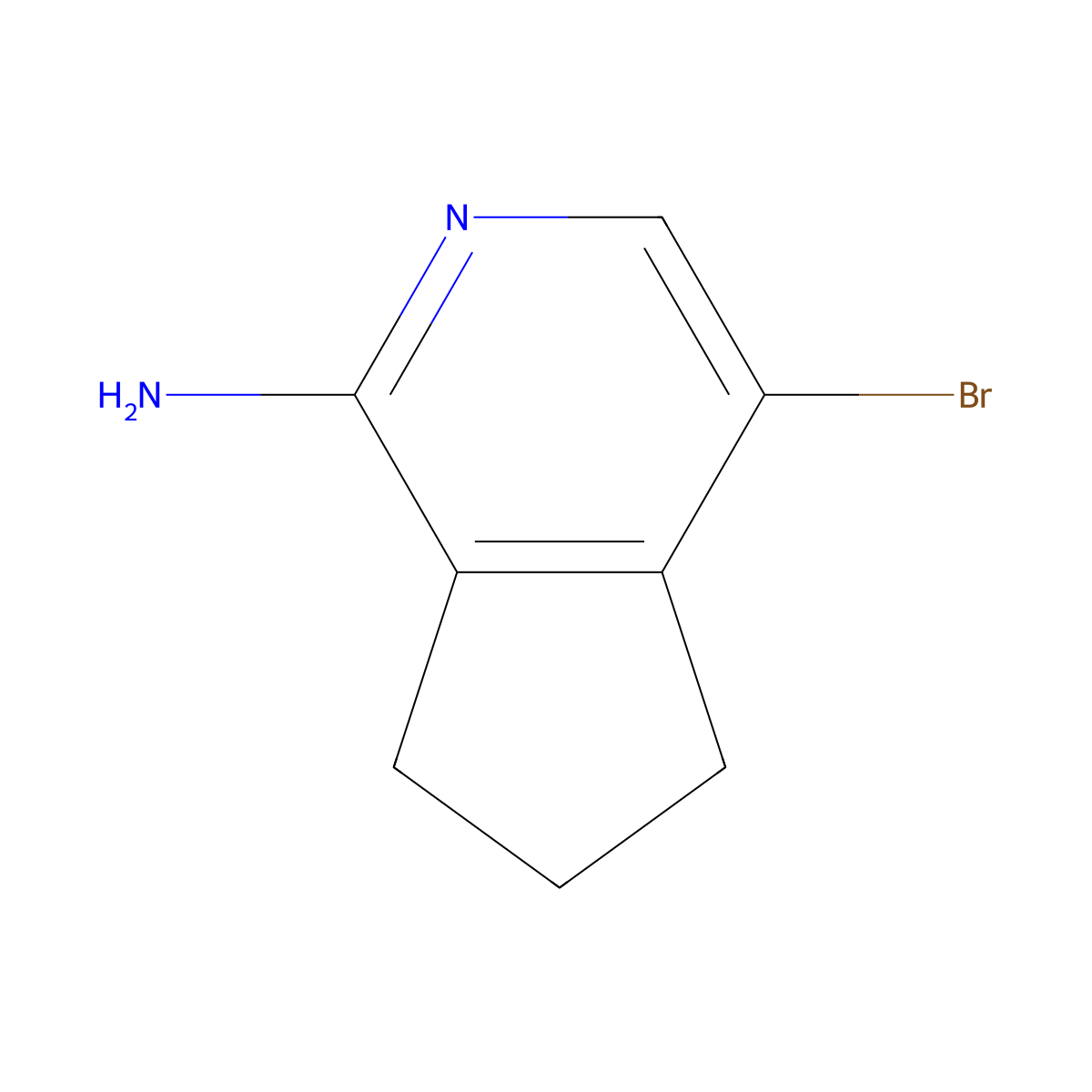 4-bromo-5H,6H,7H-cyclopenta(c)pyridin-1-amine molecular structure, CAS 1538721-02-6