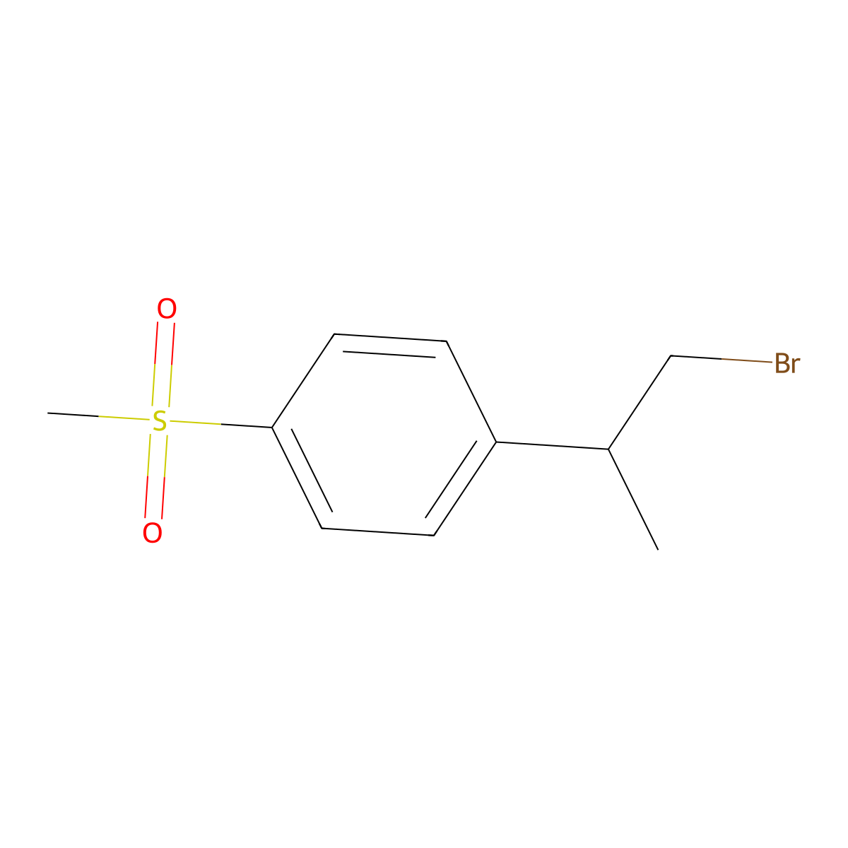 1-(1-Bromopropan-2-yl)-4-(methylsulfonyl)benzene molecular structure, CAS 1538732-53-4