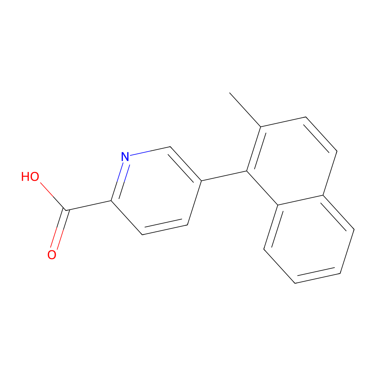 5-(2-Methyl-1-naphthalenyl)-2-pyridinecarboxylic acid molecular structure, CAS 1538739-53-5