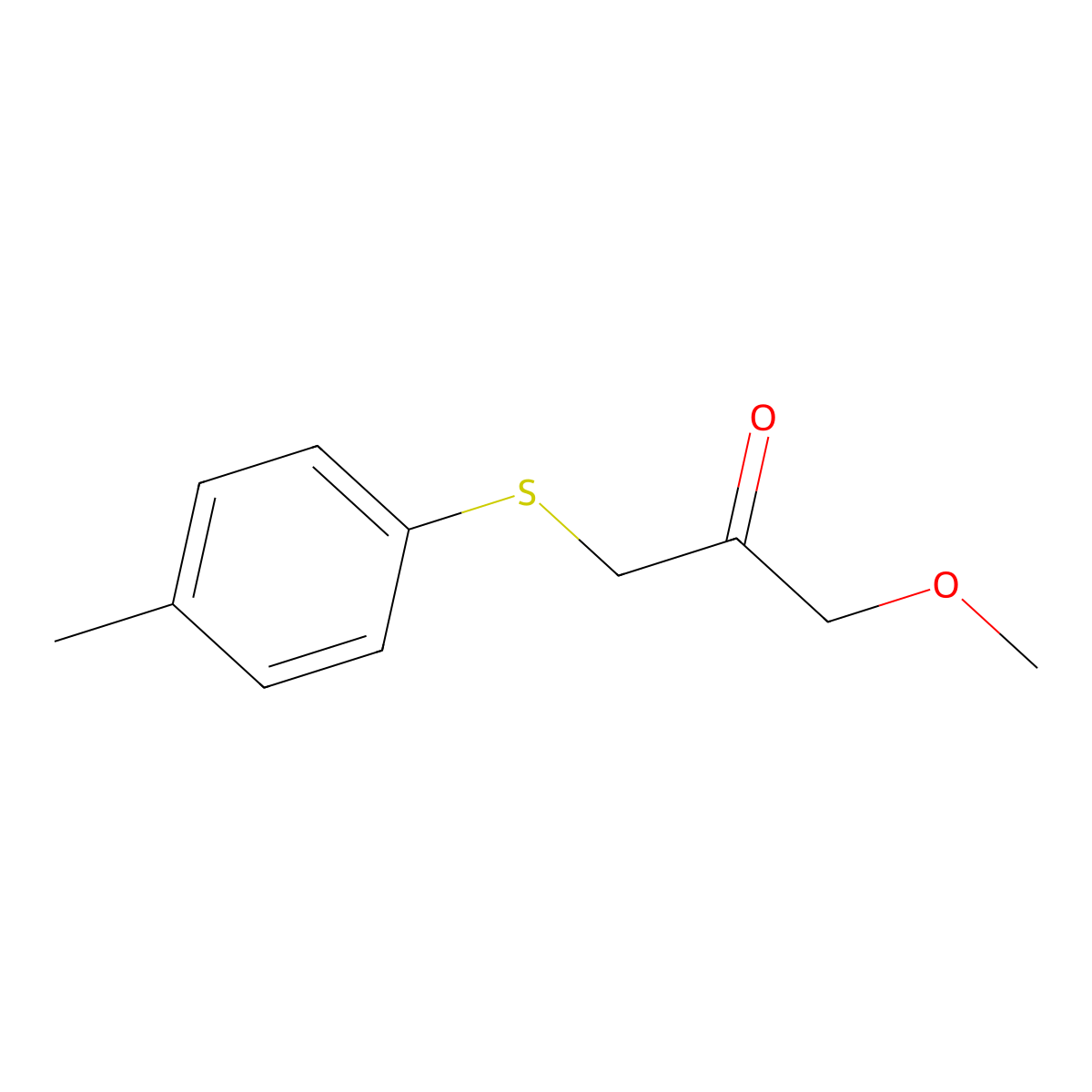 1-Methoxy-3-(p-tolylthio)propan-2-one molecular structure, CAS 1538745-83-3