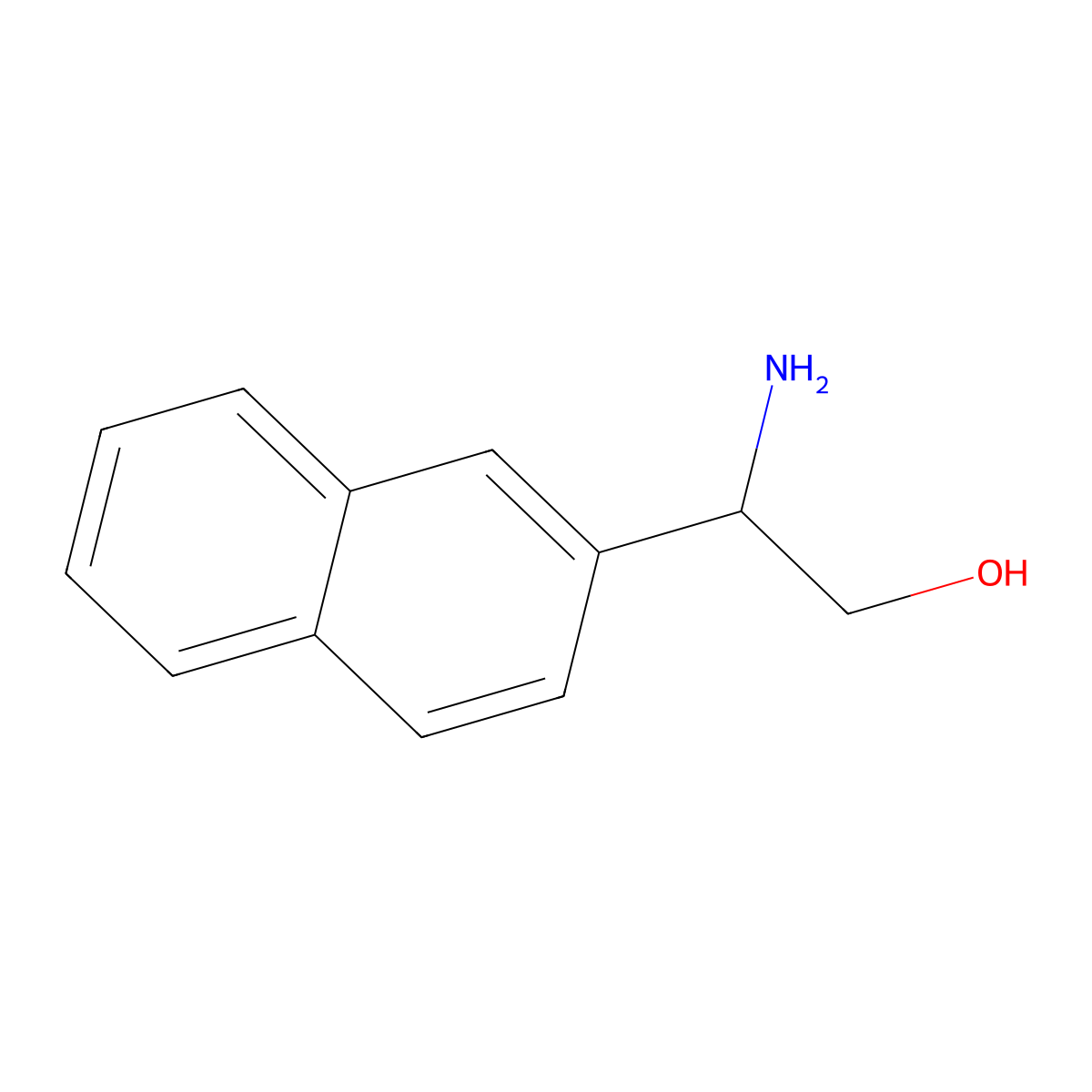 2-Amino-2-(naphthalen-2-yl)ethanol molecular structure, CAS 153875-87-7