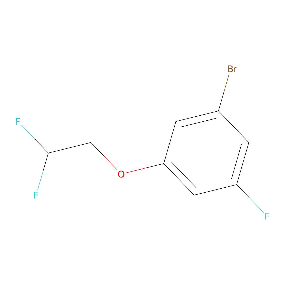 1-Bromo-3-(2,2-difluoroethoxy)-5-fluorobenzene molecular structure, CAS 1538752-02-1