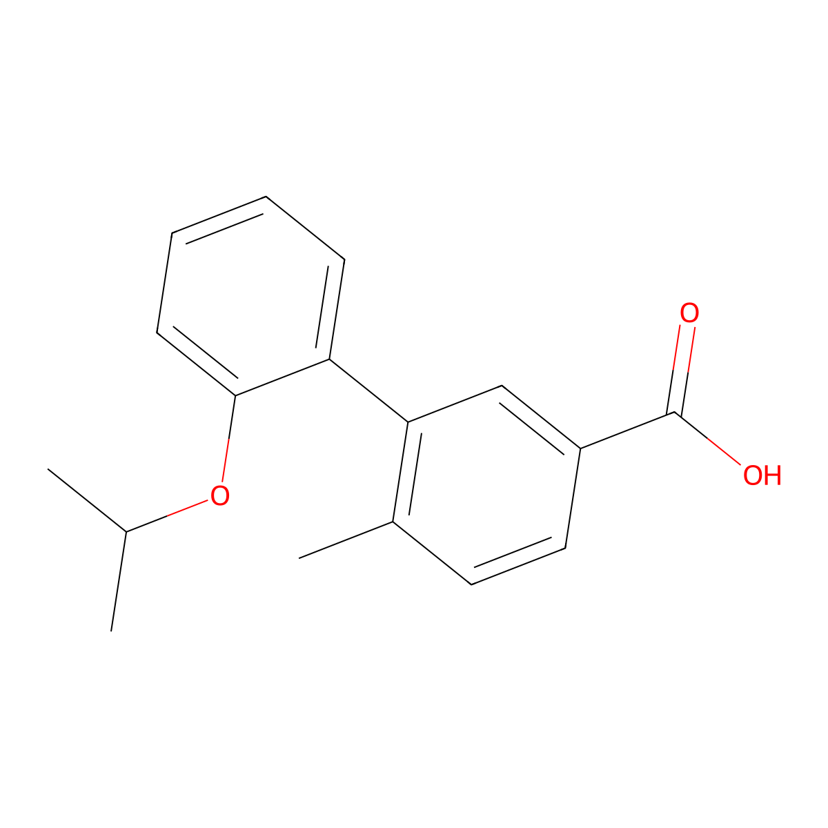 6-Methyl-2'-(1-methylethoxy)[1,1'-biphenyl]-3-carboxylic acid molecular structure, CAS 1538757-10-6
