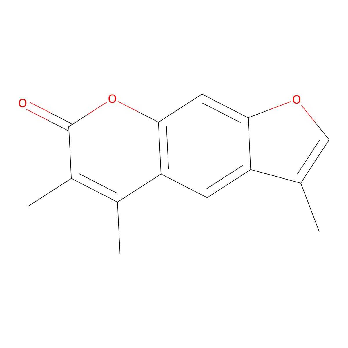 3,5,6-trimethyl-7H-furo[3,2-g]chromen-7-one molecular structure, CAS 153876-49-4