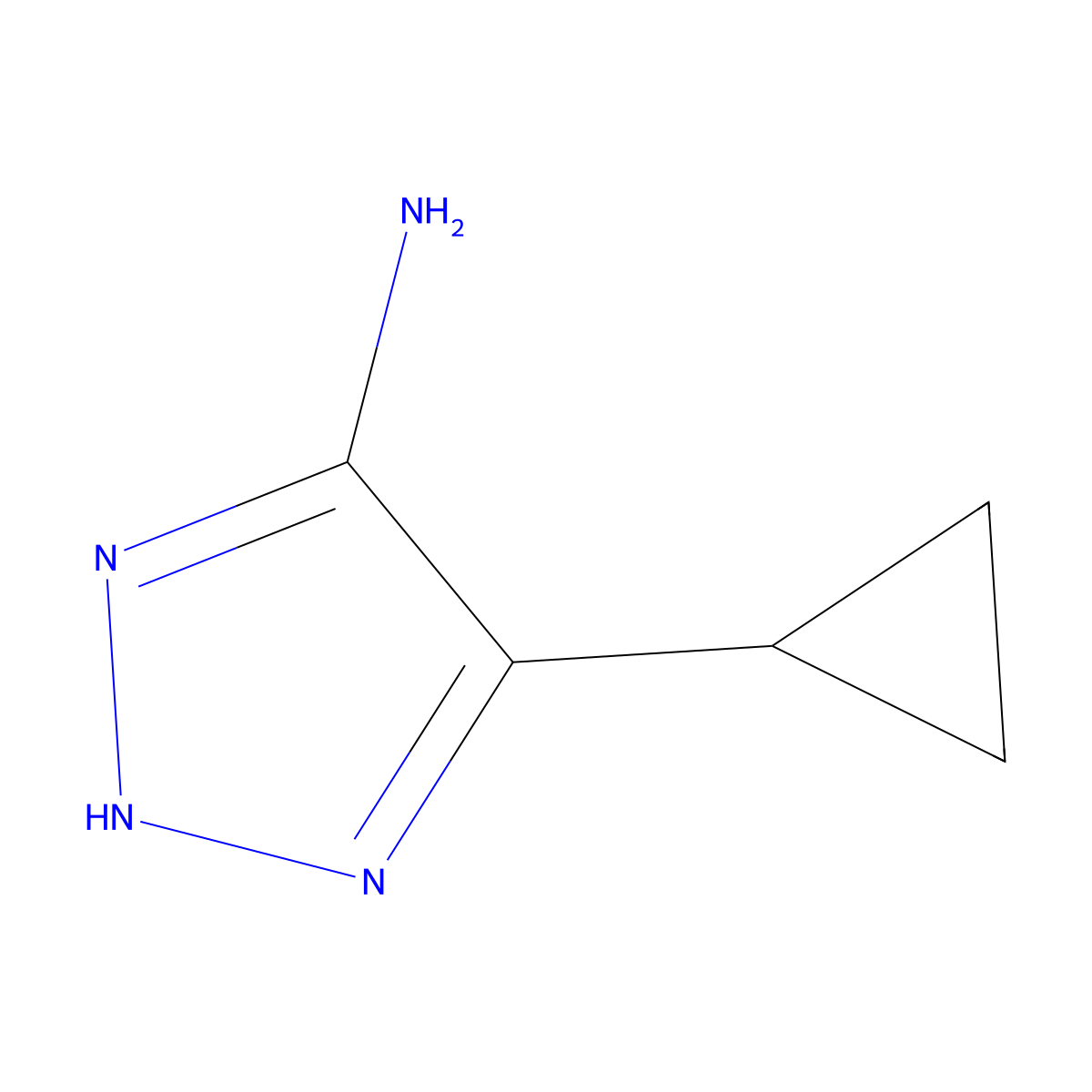 4-Cyclopropyl-1H-1,2,3-triazol-5-amine molecular structure, CAS 1538768-98-7