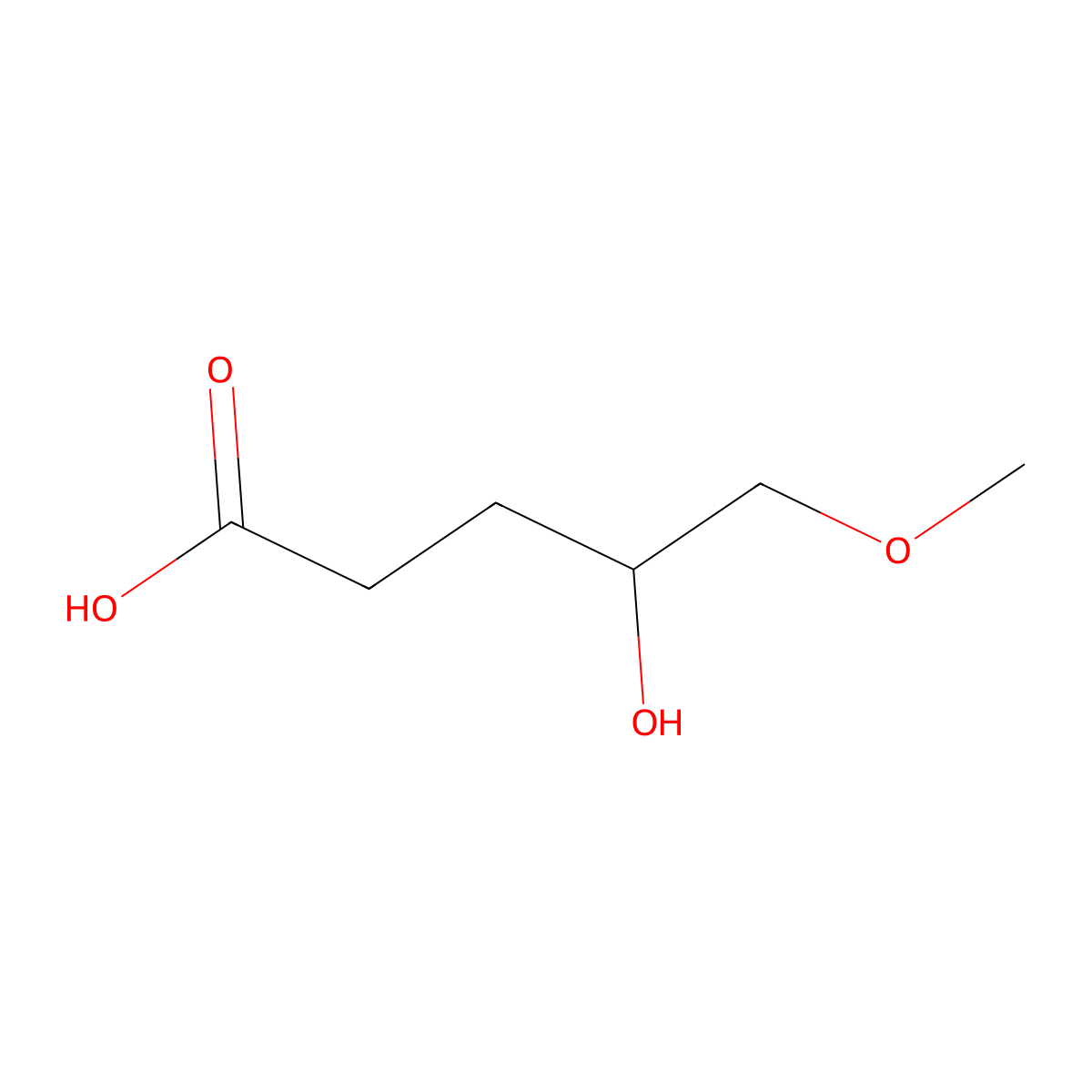 4-Hydroxy-5-methoxypentanoic acid molecular structure, CAS 1538769-99-1