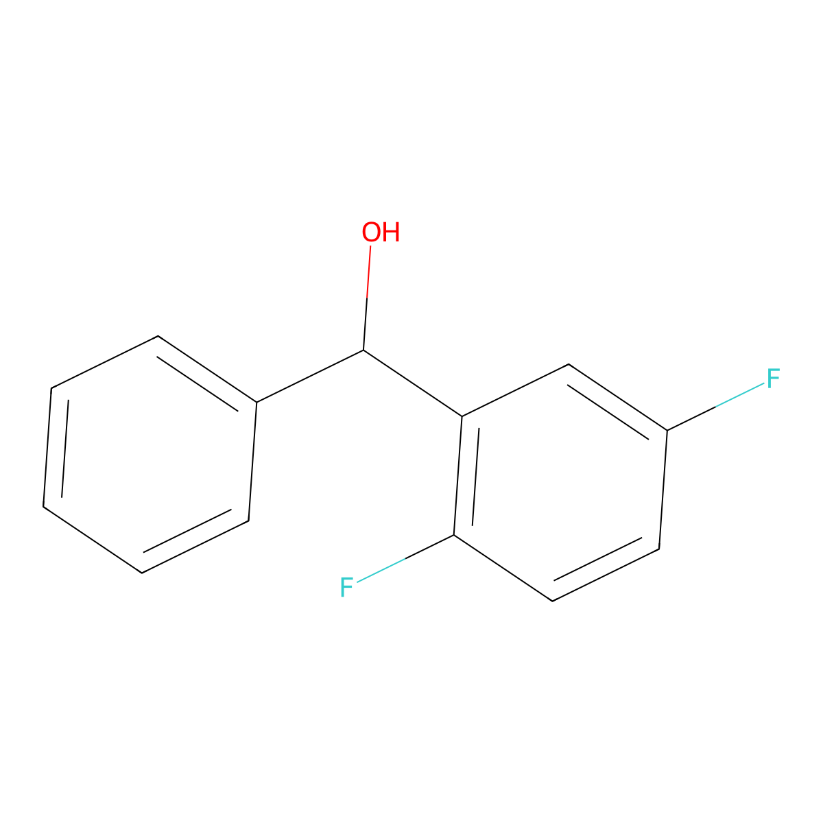 (2,5-Difluorophenyl)(phenyl)methanol molecular structure, CAS 153877-54-4