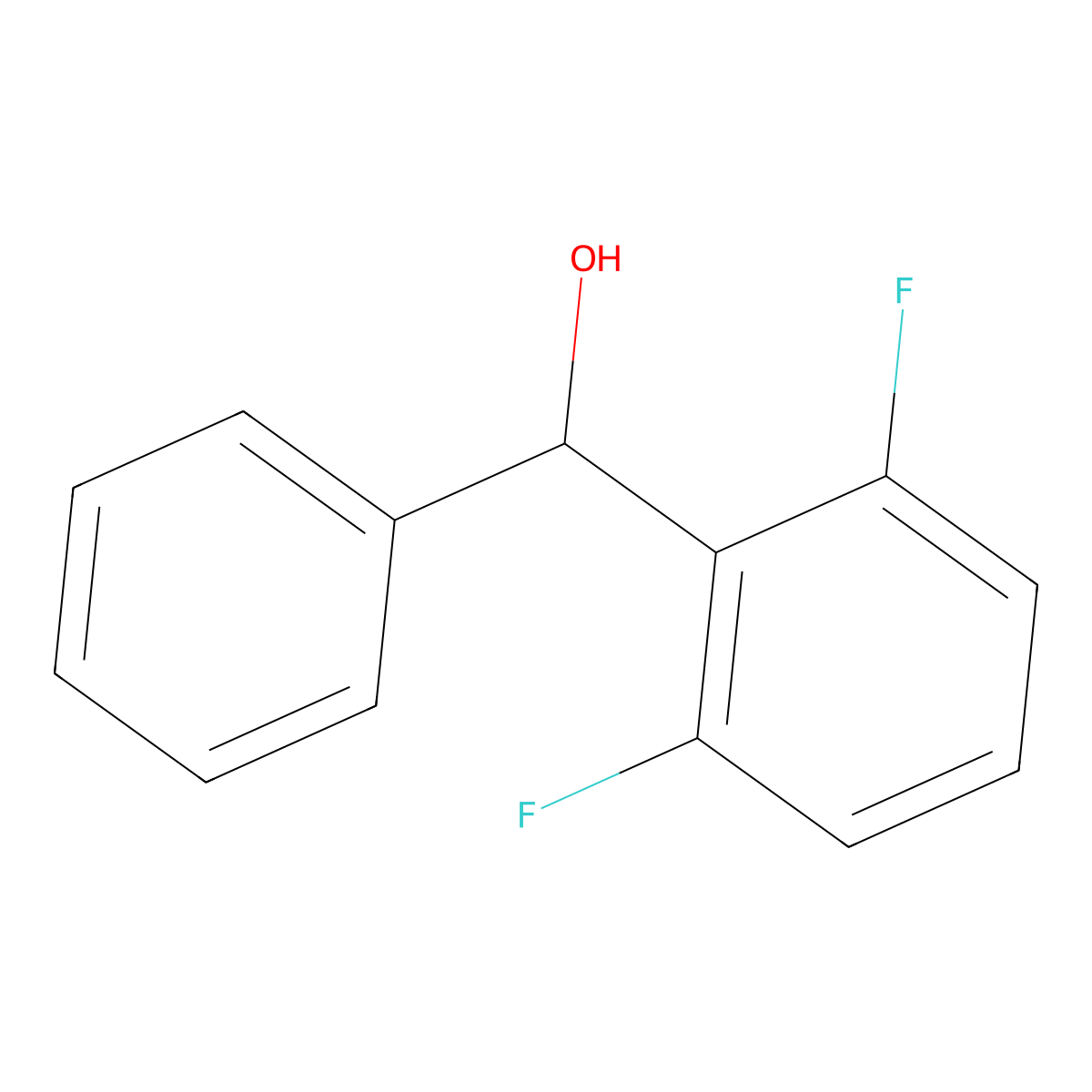 (2,6-Difluorophenyl)(phenyl)methanol molecular structure, CAS 153877-55-5