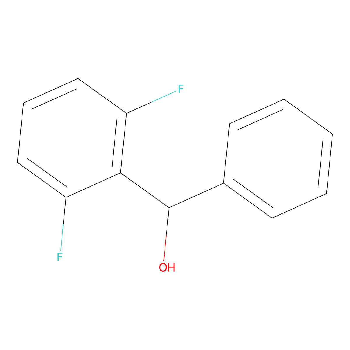 (2,6-Difluorophenyl)(phenyl)methanol molecular structure, CAS 153877-55-5