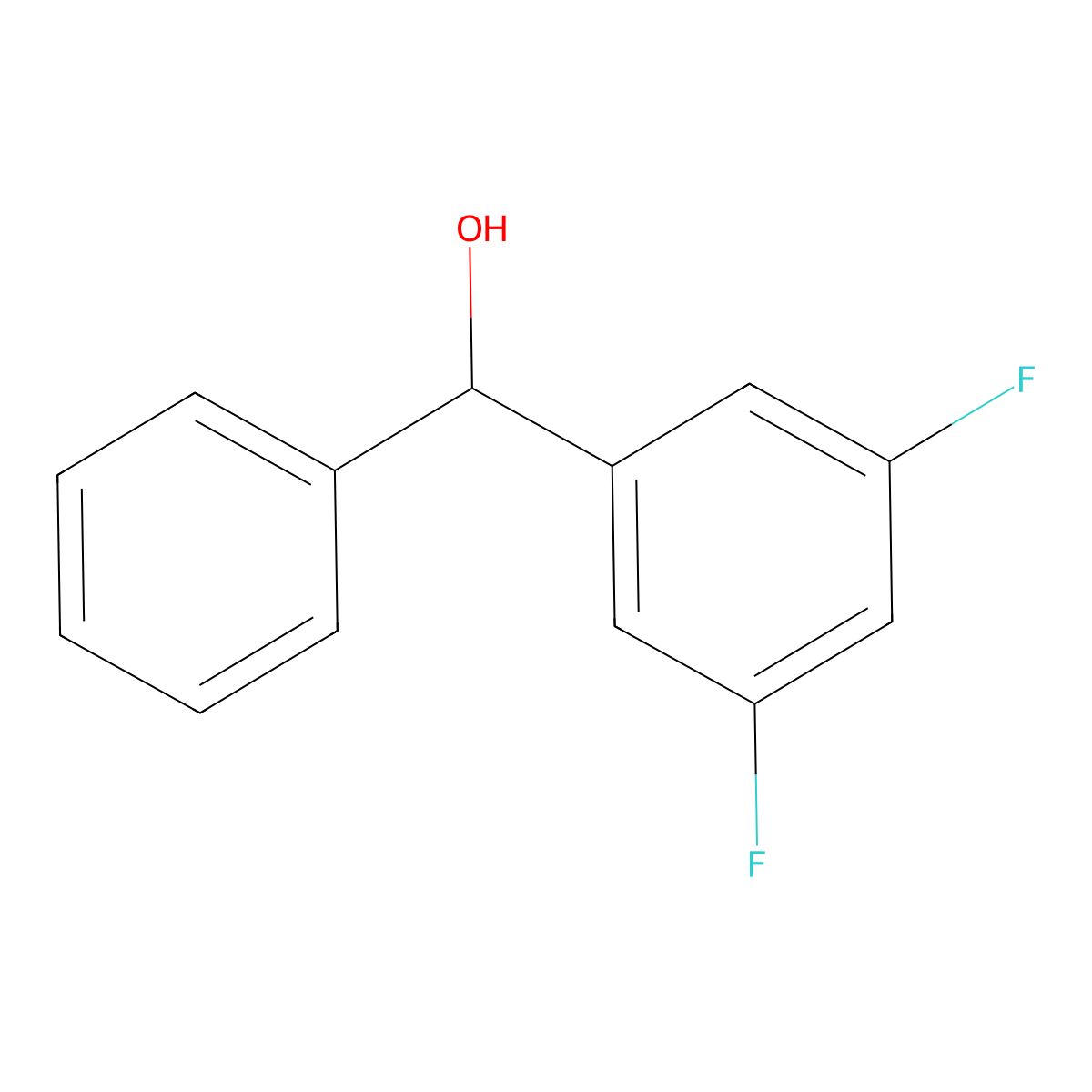 3,5-Difluorobenzhydrol molecular structure, CAS 153877-56-6